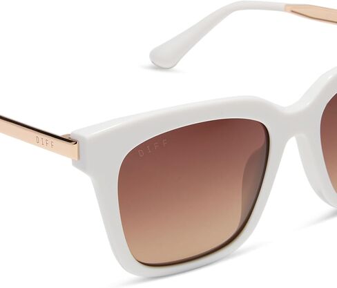 DIFF Bella Square Sunglasses for Women UV400 Protection, Designer Oversized Fashion Trendy glasses includes travel case in Saudi Arabia