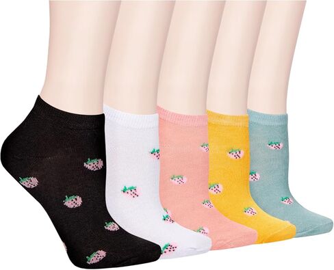 Benefeet Sox Cute Ankle Socks for Women Girls Novelty Patterned Low Cut Socks Funny Colorful Designed Summer Short Socks Gift in Kuwait