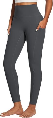 IUGA High Waisted Yoga Pants for Women with Pockets Capri Leggings for Women Workout Leggings for Women Yoga Capris (Blue Leggings, Medium, m) in Saudi Arabia