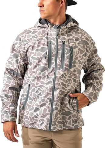 Burlebo Mens Classic Deer Camo Challenger Jacket White M in Saudi Arabia