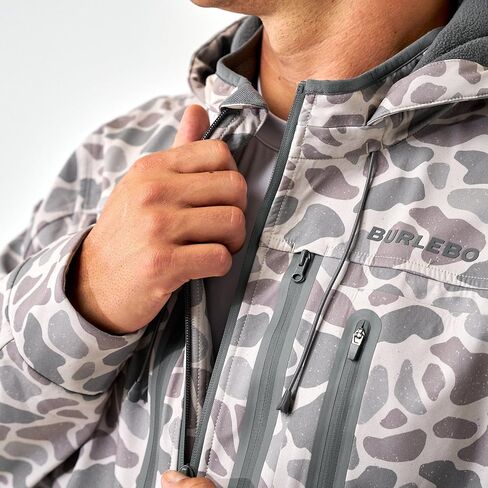 Burlebo Mens Classic Deer Camo Challenger Jacket White M in Saudi Arabia