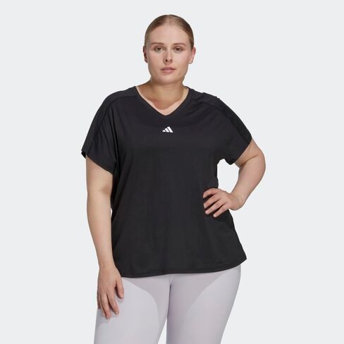 تيشيرت Aeroready Train Essentials Minimal Branding برقبة على شكل حرف V من adidas للسيدات in Kuwait