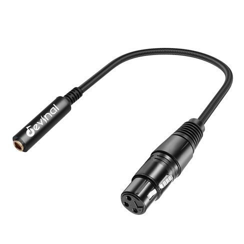 Devinal XLR إلى 1/4 "محول أنثى ، 3 دبوس إلى 6.35 مم الحبل صوت المقبس ، بناء المعادن ، 5 أقدام/1.5M in Saudi Arabia