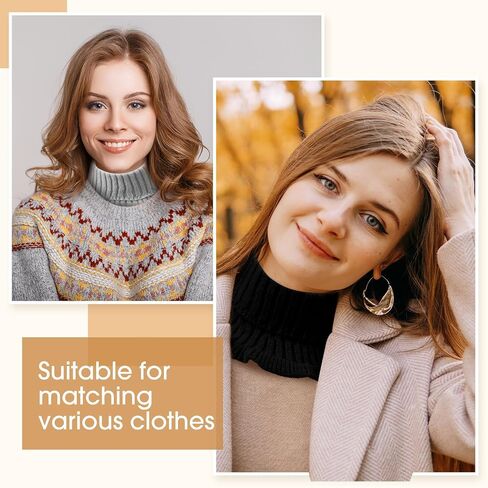 JenPen 4 Pieces Women's Turtleneck Dickey Collar Knitted Detachable Fake Collars Mock High Turtleneck Dickey Collar for Women Girl in Saudi Arabia