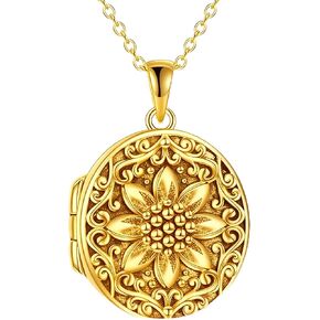 Sterling Silver Photo Locket Necklace That Holds Pictures Oval Shaped Photo Jewelry for Mother Daughter Wife in Saudi Arabia