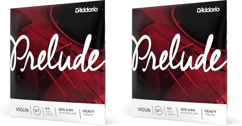 D’Addario Prelude Violin String Set, 4/4 Scale Heavy Tension – J810 4/4H - Solid Steel Core, Warm Tone, Economical and Durable – Educator’s Choice for Student Strings – 1 Set in Saudi Arabia