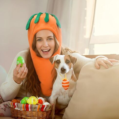 Therwen 2 Pcs Pumpkin Hat Halloween Funny Pumpkin Costume Thanksgiving Winter Hat Vegetables Cos Gift for Adult Kid in Saudi Arabia