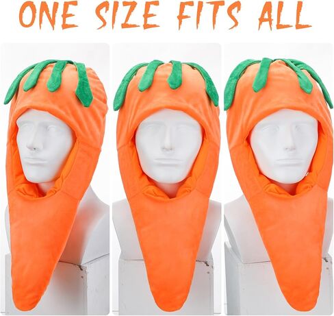 Therwen 2 Pcs Pumpkin Hat Halloween Funny Pumpkin Costume Thanksgiving Winter Hat Vegetables Cos Gift for Adult Kid in Saudi Arabia
