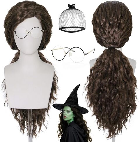 JoneTing Teal Wig 【+Wig Cap】 Cosplay for Women Medium Length Anime Wigs with Bands Synthetic Hair Wigs for Game Cosplay Costume in Kuwait