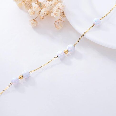 SISGEM Solid 18K Yellow Gold Beads Bracelet for Women,Real Gold Wheat Chain Anklets Diamond-Cut Short Tube Beads Bracelets Anniversary Birthday Gifts for Her,7''+1''+1'' in Saudi Arabia