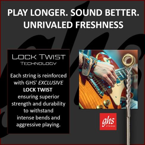 GHS Strings R+RM Nickel Rockers, Rollerwound Pure Nickel Electric Guitar Strings, Medium (.011-.050) in Saudi Arabia