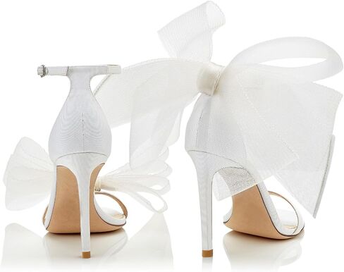 Coutgo Women's Bow Heels Open Toe Stiletto Heels One Strap Party Summer High Heeled Sandals Asymmetric Non-Removable Bow Knot in Saudi Arabia