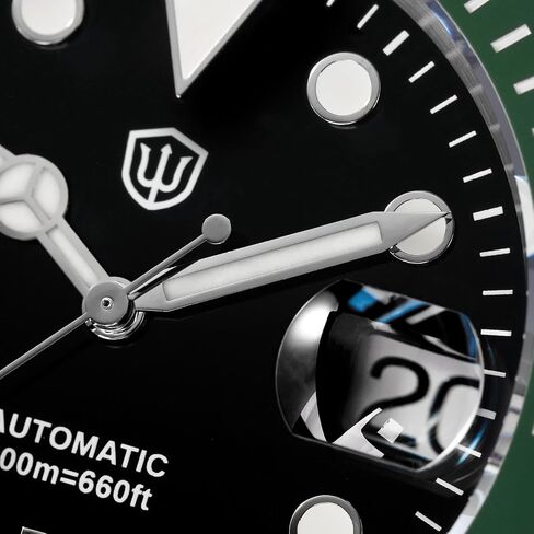 ساعات غواص أوتوماتيكية من واتش دايفز للرجال، حركة NH35 WD1680 ساعة يد 300 متر كريستال ياقوتي مضيئة in Saudi Arabia