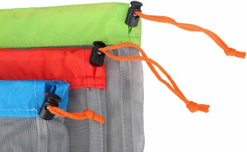 Small to XXLarge 5 Pcs Alemon Ultralight Nylon Mesh Bags Sleeping Bag Ditty Sacks Drawstring Storage Bag for Travelling Hiking, Set of 5 in Saudi Arabia