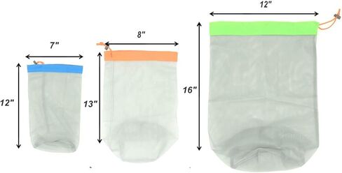 Small to XXLarge 5 Pcs Alemon Ultralight Nylon Mesh Bags Sleeping Bag Ditty Sacks Drawstring Storage Bag for Travelling Hiking, Set of 5 in Saudi Arabia