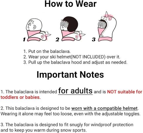 Bear Ski Balaclava Cute Animal Snowboard Face Warmer Winter Snow Sports Accessories Hat Kawaii Snowboard Gear in Saudi Arabia
