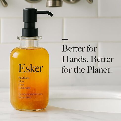 ESKER Calendula Hand Cleanser Refill Pouch – Plant-Based Hand Wash Refill with Essential Oils & Calendula – Eco-Friendly, Cruelty-Free, Sulfate-Free – 16.9 fl oz in Saudi Arabia