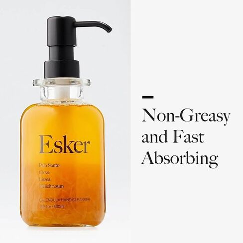 ESKER Calendula Hand Cleanser Refill Pouch – Plant-Based Hand Wash Refill with Essential Oils & Calendula – Eco-Friendly, Cruelty-Free, Sulfate-Free – 16.9 fl oz in Saudi Arabia