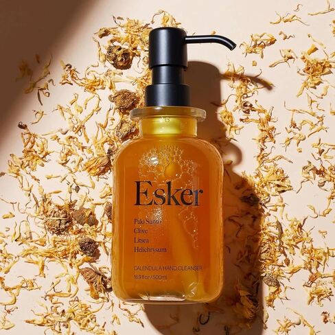 ESKER Calendula Hand Cleanser Refill Pouch – Plant-Based Hand Wash Refill with Essential Oils & Calendula – Eco-Friendly, Cruelty-Free, Sulfate-Free – 16.9 fl oz in Saudi Arabia
