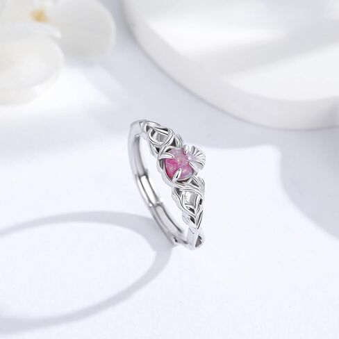 Daisy Rings for Women 925 Sterling Silver Adjustable Daisy Flower Ring Leaves Daisy Wrap Ring Daisy Rings Jewelry Gift for Girls Birthday in Saudi Arabia