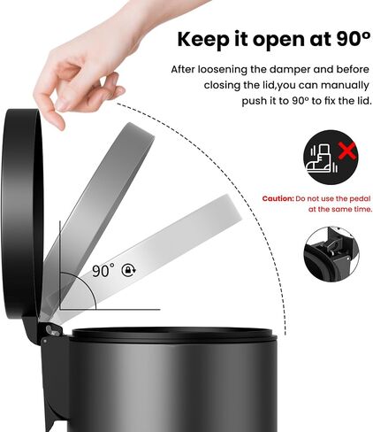MVM Round Strep Trash with Lid ، 3 Gal/ 12L Bathroom Garbage Dancet مع PP Ducket for Bedroom Home Office (Silver) in Saudi Arabia