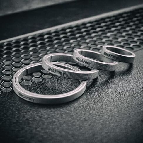 MecArmy CH4 Titanium Keyring, 4pc Key Ring Kit Keychain Rings for Use with Carabiner/Knives/Lights/Keys and Other EDC Gears in Saudi Arabia