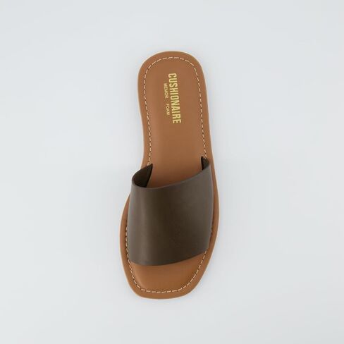 CUSHIONAIRE Women's Spicy slide Sandal with Memory Foam, Tan 9 in Saudi Arabia