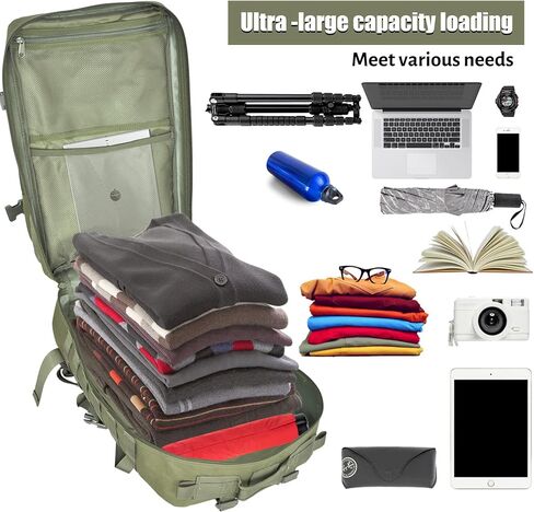 Createy 45L Military Tactical Backpack Large 3 Day Assault Pack Molle Bag Rucksack Bug Out Bag for Camping Hunting Hiking in Saudi Arabia