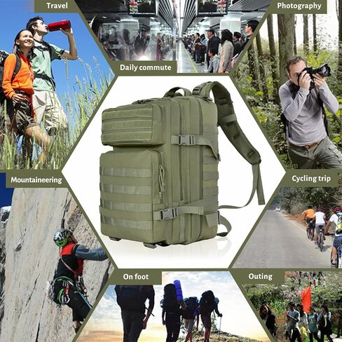 Createy 45L Military Tactical Backpack Large 3 Day Assault Pack Molle Bag Rucksack Bug Out Bag for Camping Hunting Hiking in Saudi Arabia
