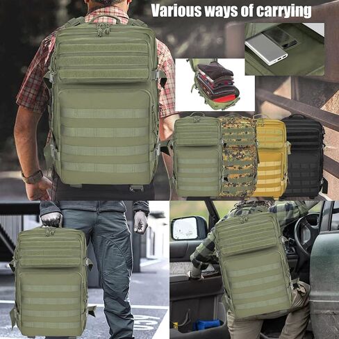 Createy 45L Military Tactical Backpack Large 3 Day Assault Pack Molle Bag Rucksack Bug Out Bag for Camping Hunting Hiking in Saudi Arabia