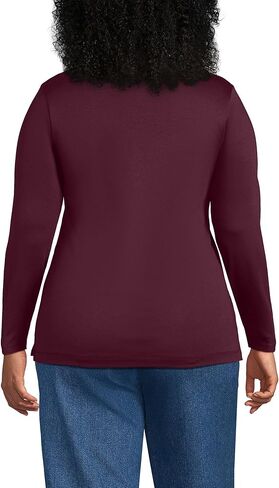Lands' End Women s Shaped Supima Turtleneck Charcoal Heather Regular Medium in Kuwait