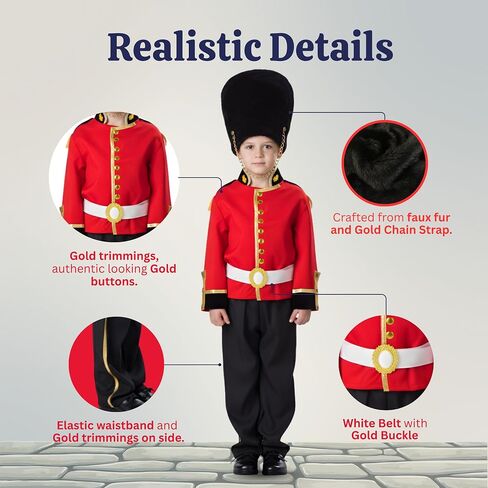 Dress Up America Royal Guard Costume For Kids - Boys Toy Soldier Costume Set in Saudi Arabia