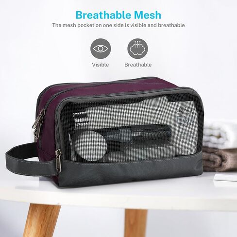 Travel Toiletry Bag Nylon, Gonex Dopp Kit Shaving Bag Toiletry Organizer Blue in Saudi Arabia