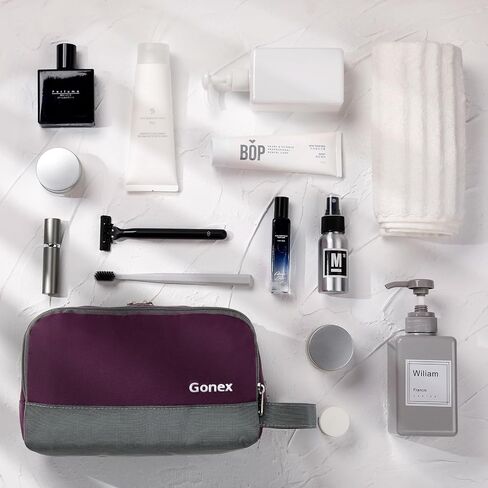 Travel Toiletry Bag Nylon, Gonex Dopp Kit Shaving Bag Toiletry Organizer Blue in Saudi Arabia