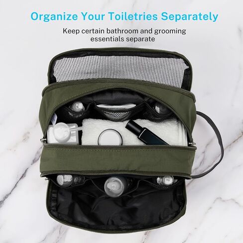 Travel Toiletry Bag Nylon, Gonex Dopp Kit Shaving Bag Toiletry Organizer Blue in Kuwait