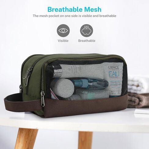 Travel Toiletry Bag Nylon, Gonex Dopp Kit Shaving Bag Toiletry Organizer Blue in Kuwait