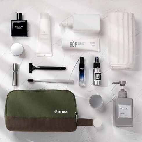 Travel Toiletry Bag Nylon, Gonex Dopp Kit Shaving Bag Toiletry Organizer Blue in Kuwait