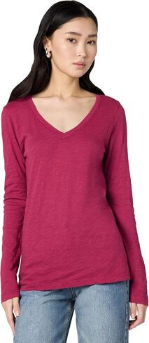VELVET BY GRAHAM & SPENCER Women's Originals V-Neck Longsleeve Tee in Kuwait