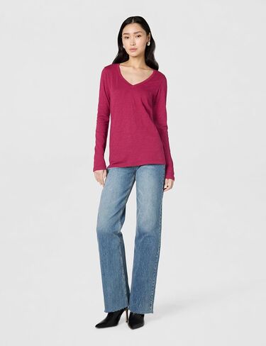 VELVET BY GRAHAM & SPENCER Women's Originals V-Neck Longsleeve Tee in Kuwait