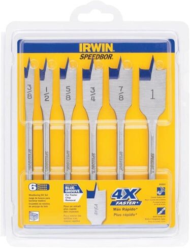IRWIN SPEEDBOR لقم مثقاب الخشب، بطول قياسي، مجموعة مكونة من 6 قطع (88886) in Kuwait