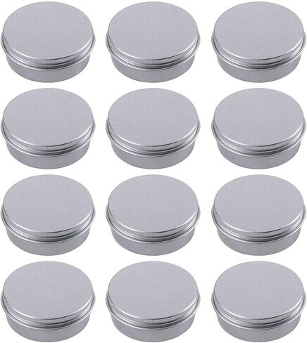 20 Pack 0.5 Ounce Aluminum Tin Jar Refillable Containers 15 ml Aluminum Screw Lid Round Tin Container Bottle for Cosmetic,Lip Balm, Cream in Kuwait