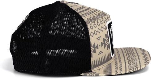 ARIAT Men's Black Stripes Snapback Flexfit Shield Logo Cap in Saudi Arabia