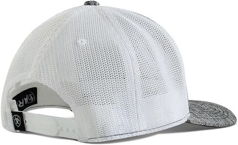 ARIAT Men's Black Stripes Snapback Flexfit Shield Logo Cap in Kuwait
