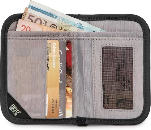 Pacsafe Rfidsafe V50 Anti-theft Blocking Compact Travel Wallet, Black in Saudi Arabia