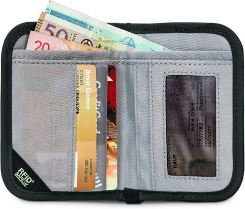 Pacsafe Rfidsafe V50 Anti-theft Blocking Compact Travel Wallet, Black in Saudi Arabia