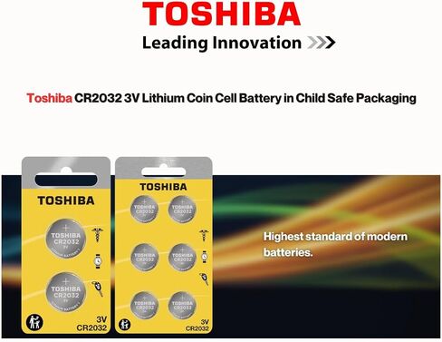 Toshiba CR2032 3 Volt Lithium Coin Battery (10 Batteries) in Saudi Arabia