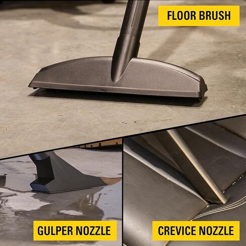 مكنسة ستانلي الرطبة/الجافة SL18191P، 10 جالون 4 حصان 16 قدم، مكنسة متجر نظيفة، مثالية للمنزل/المرآب/غرف الغسيل مع ملحقات مكنسة كهربائية، شفط قوي، سعة كبيرة، ملحقات متعددة in Kuwait