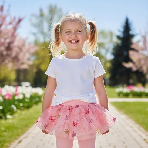 Peacolate Little Girls Footless Leggings Lace Ruffle Tutu Skirt Pantskirt 2-8T in Saudi Arabia