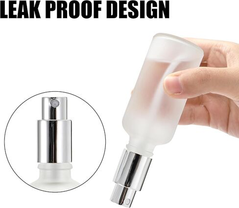 Bekith 16 Pack 50ml Glass Spray Bottles, Frosted Empty Perfume Atomizer, Refillable Fine Mist Spray for Essential Oils, Cleaning Products, Silver Sprayer in Saudi Arabia