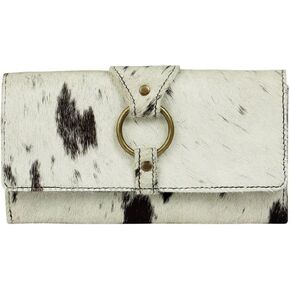 Myra Bag Wildfire Leather And Cowhide Wallet Upcycled Cowhide & Leather S-2714,Lightweight in Saudi Arabia